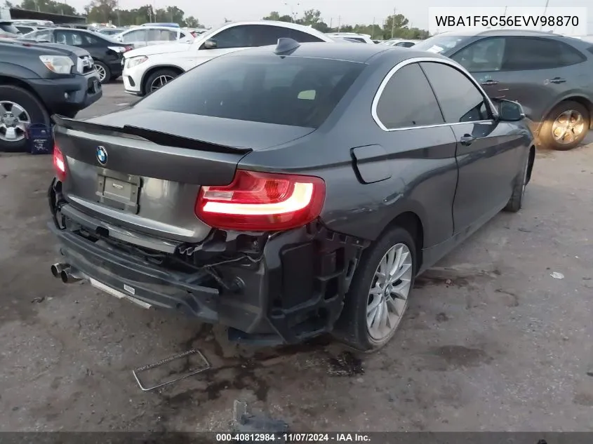 2014 BMW 228I VIN: WBA1F5C56EVV98870 Lot: 40812984