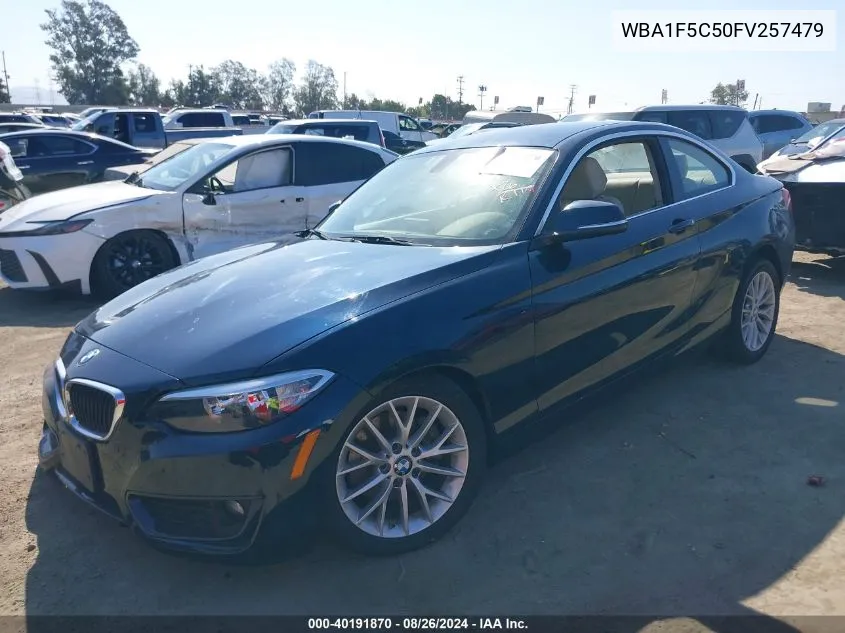 2015 BMW 228I VIN: WBA1F5C50FV257479 Lot: 40191870