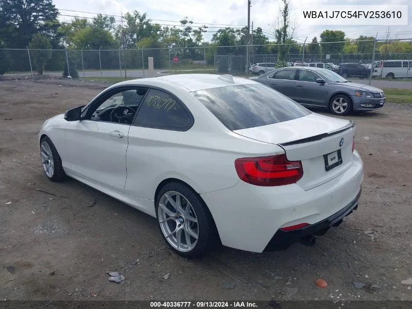 2015 BMW M235 VIN: WBA1J7C54FV253610 Lot: 40336777