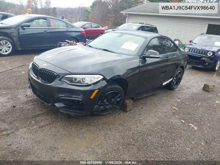 2015 BMW M235 xDrive VIN: WBA1J9C54FVX98640 Lot: 40750909