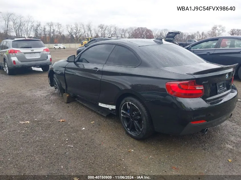 2015 BMW M235 xDrive VIN: WBA1J9C54FVX98640 Lot: 40750909