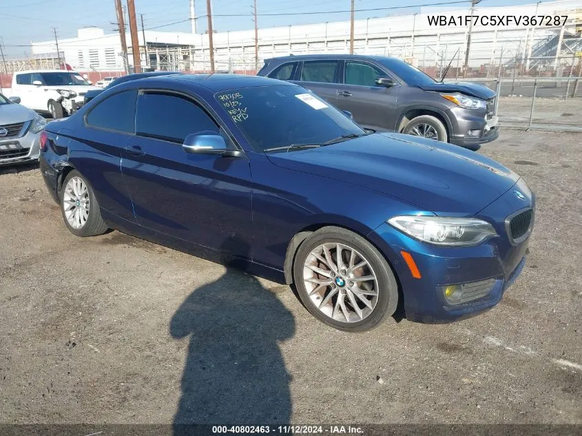 2015 BMW 228I xDrive VIN: WBA1F7C5XFV367287 Lot: 40802463