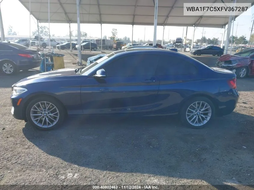 2015 BMW 228I xDrive VIN: WBA1F7C5XFV367287 Lot: 40802463