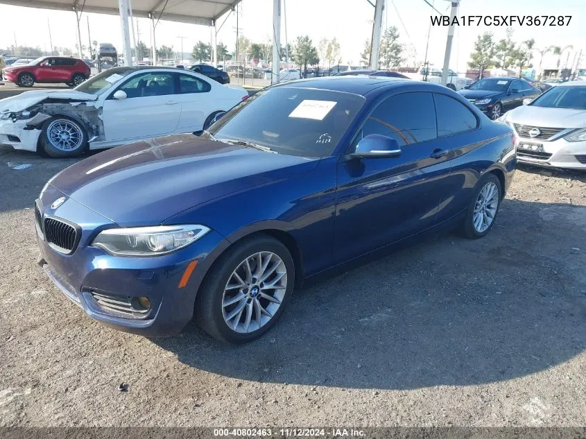 2015 BMW 228I xDrive VIN: WBA1F7C5XFV367287 Lot: 40802463