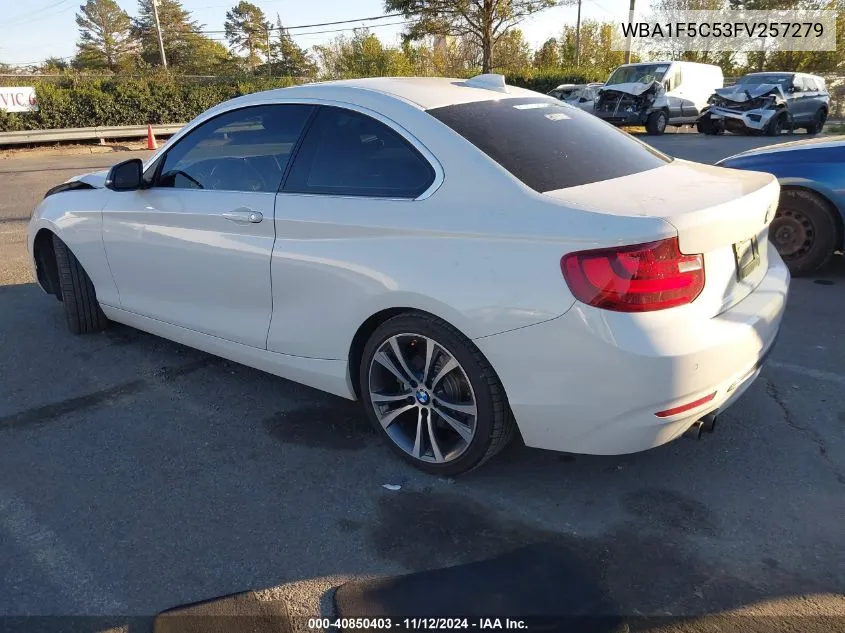 2015 BMW 228I VIN: WBA1F5C53FV257279 Lot: 40850403