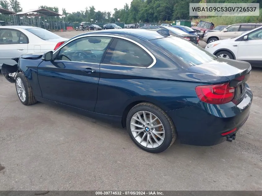 WBA1G9C53GV726537 2016 BMW 228I xDrive