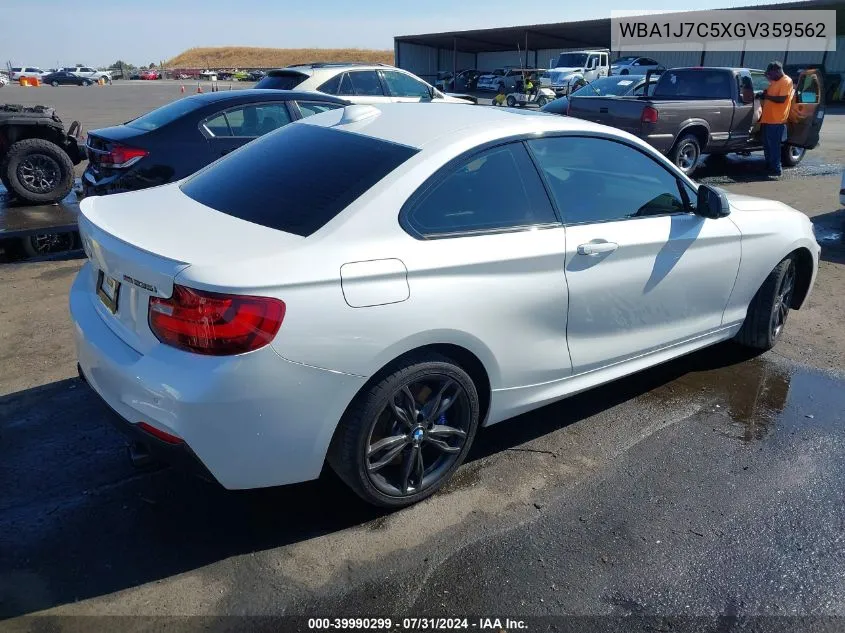 2016 BMW M235I VIN: WBA1J7C5XGV359562 Lot: 39990299