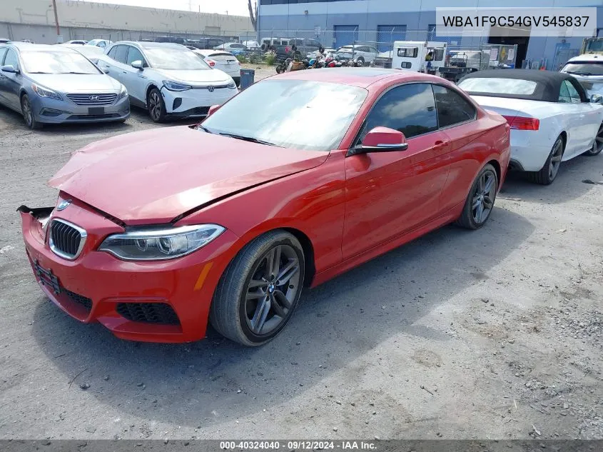 2016 BMW 228I VIN: WBA1F9C54GV545837 Lot: 40324040