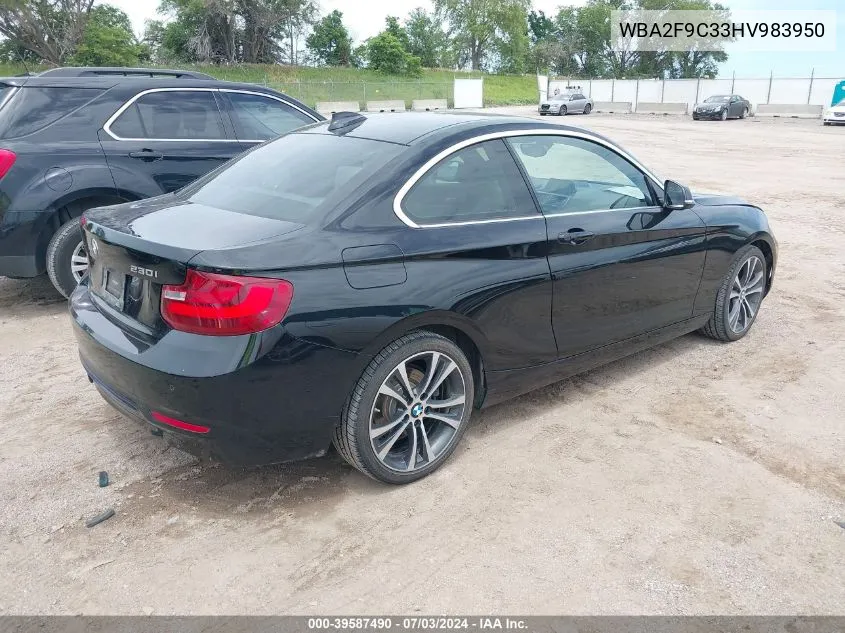 WBA2F9C33HV983950 2017 BMW 230I