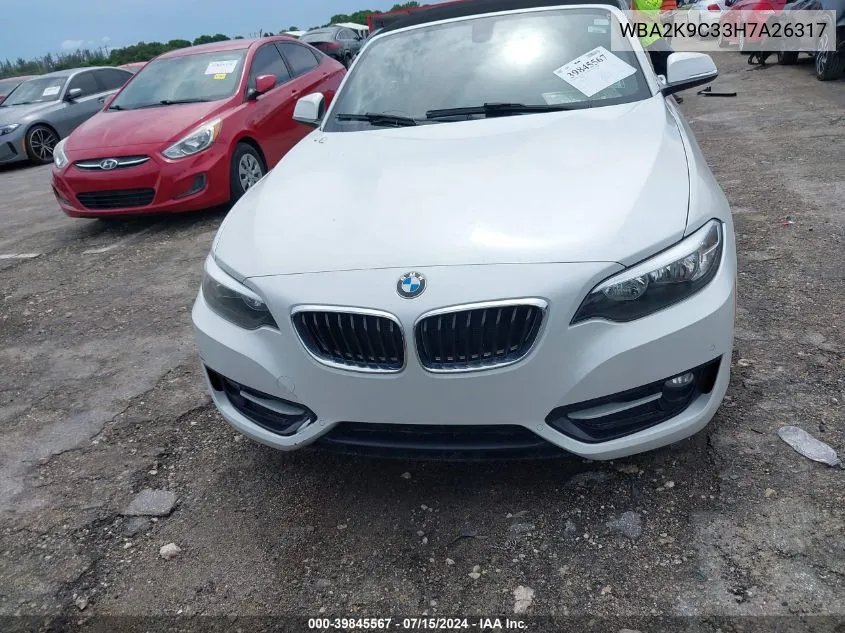 WBA2K9C33H7A26317 2017 BMW 230I