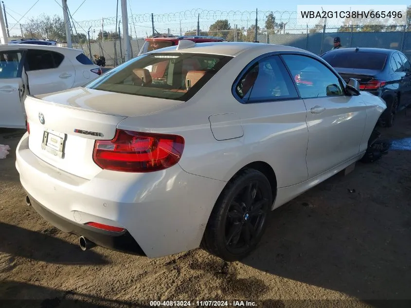 2017 BMW M240I VIN: WBA2G1C38HV665496 Lot: 40813024