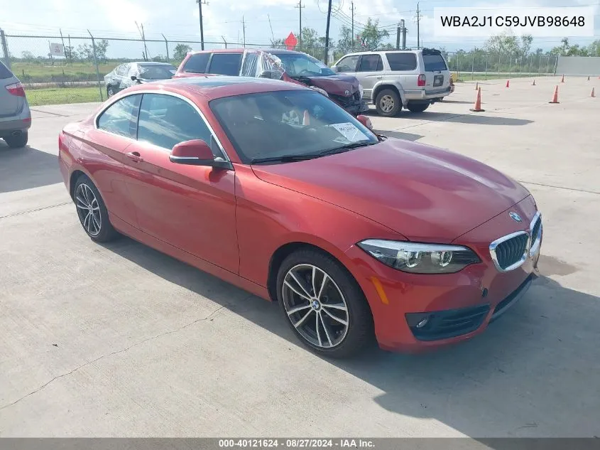 2018 BMW 230I VIN: WBA2J1C59JVB98648 Lot: 40121624