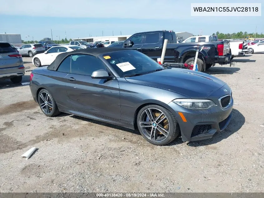 2018 BMW M240I VIN: WBA2N1C55JVC28118 Lot: 40138420