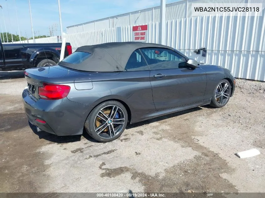 2018 BMW M240I VIN: WBA2N1C55JVC28118 Lot: 40138420