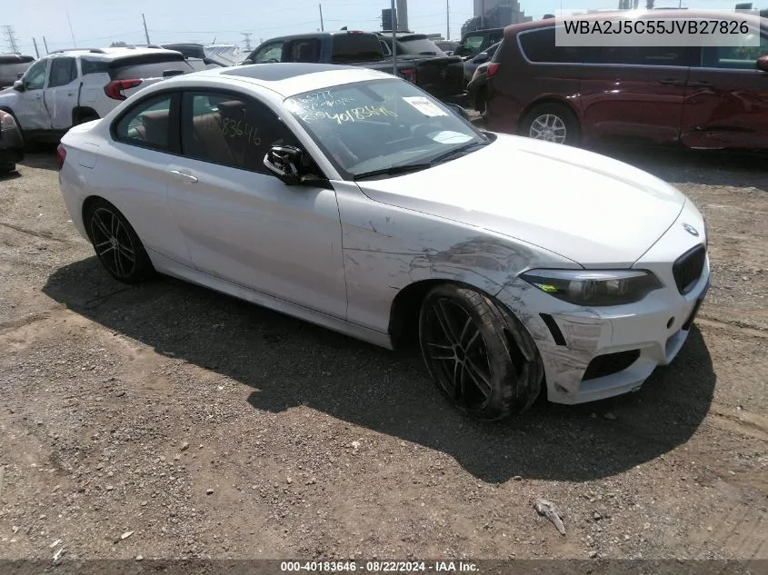 2018 BMW M240I VIN: WBA2J5C55JVB27826 Lot: 40183646