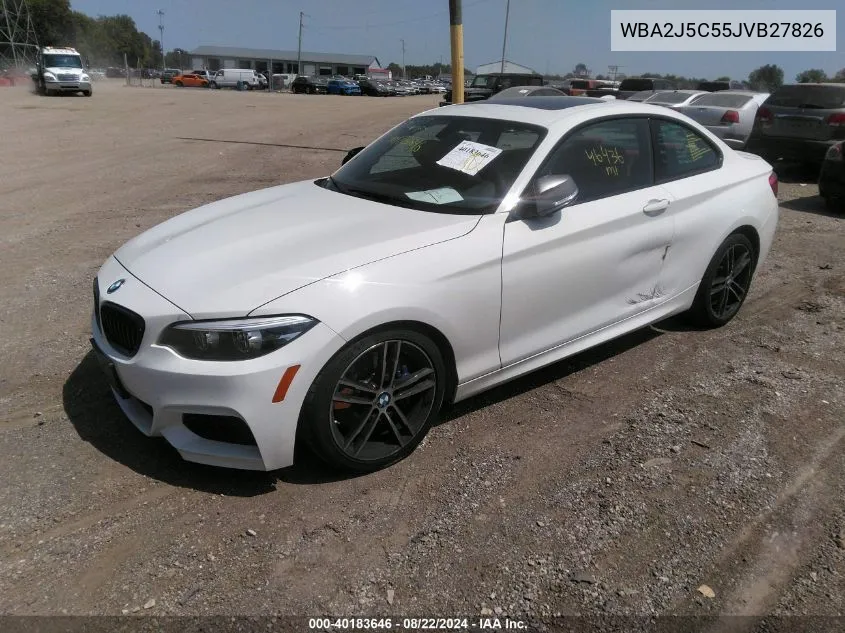 2018 BMW M240I VIN: WBA2J5C55JVB27826 Lot: 40183646