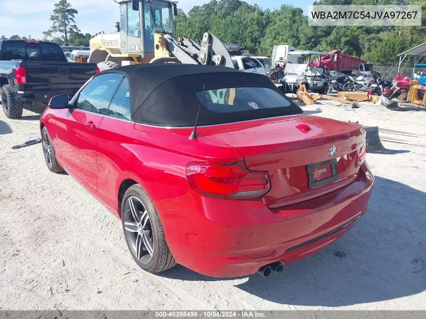 2018 BMW 230I VIN: WBA2M7C54JVA97267 Lot: 40398498