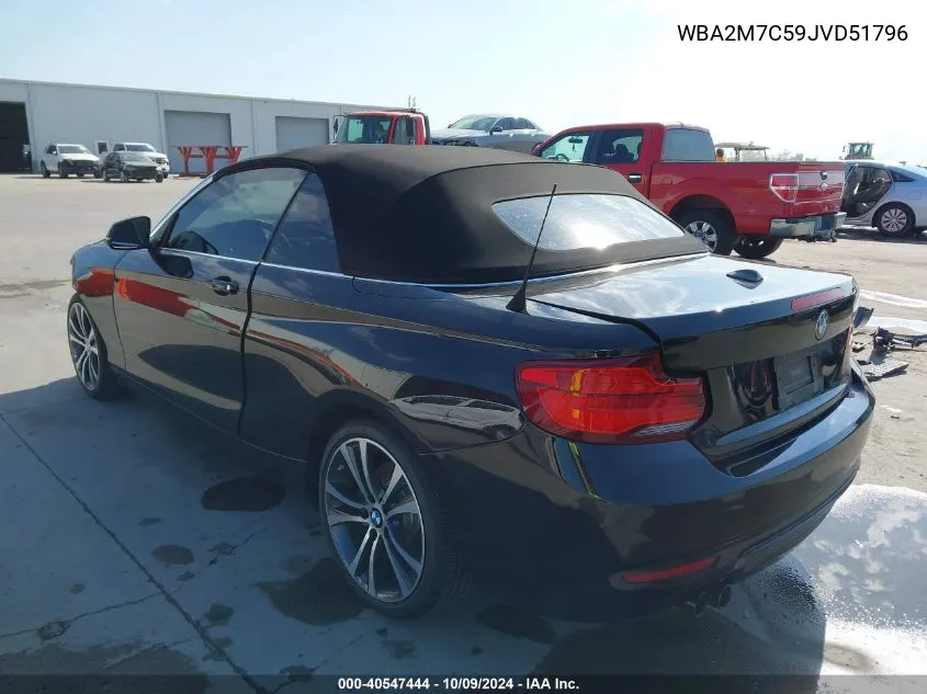 2018 BMW 230I VIN: WBA2M7C59JVD51796 Lot: 40547444