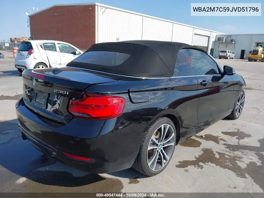 2018 BMW 230I VIN: WBA2M7C59JVD51796 Lot: 40547444