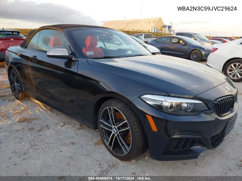 2018 BMW M240I xDrive VIN: WBA2N3C59JVC29624 Lot: 40565074