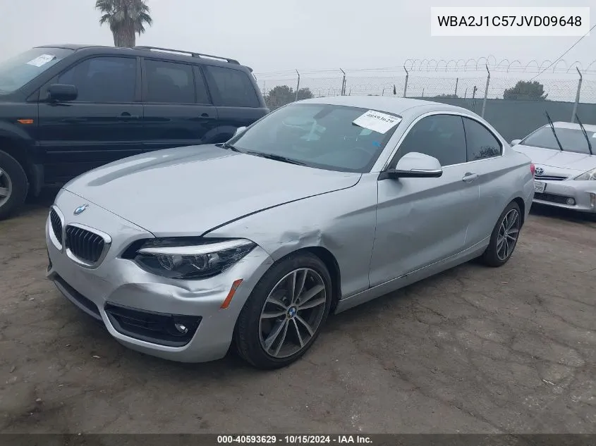 2018 BMW 230I VIN: WBA2J1C57JVD09648 Lot: 40593629