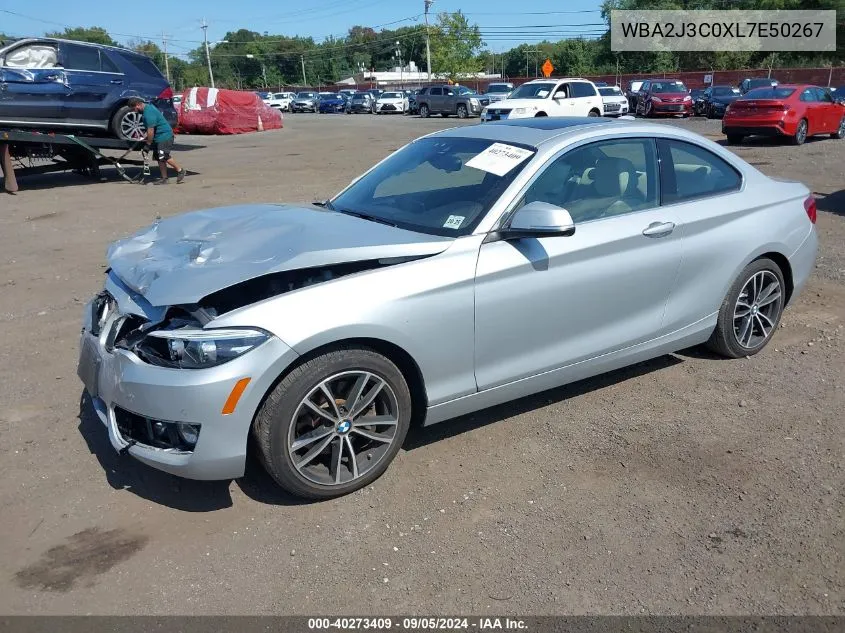 2020 BMW 230I xDrive VIN: WBA2J3C0XL7E50267 Lot: 40273409