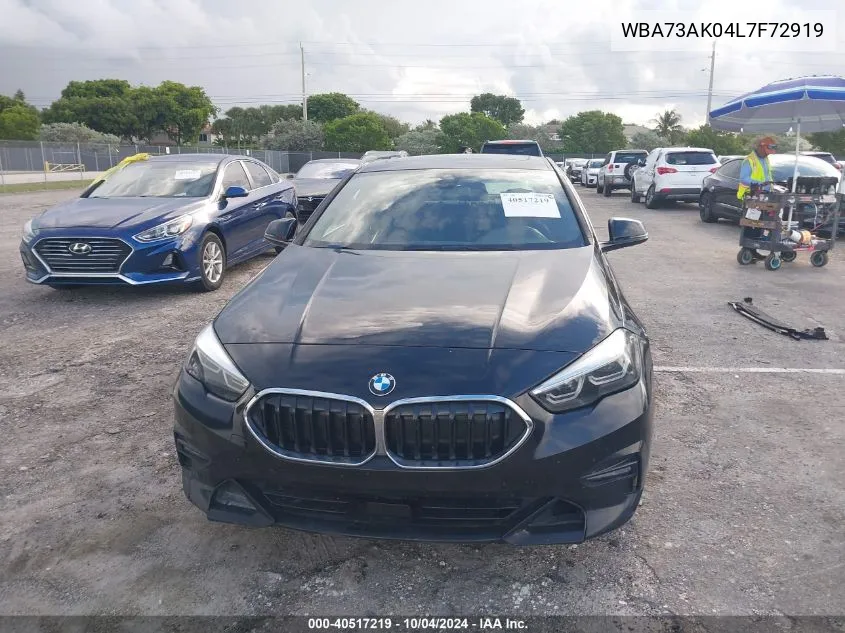 2020 BMW 228I Gran Coupe xDrive VIN: WBA73AK04L7F72919 Lot: 40517219