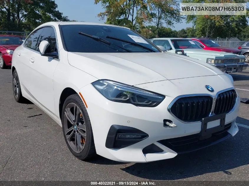 2021 BMW 228I Gran Coupe VIN: WBA73AK08M7H65303 Lot: 40322021