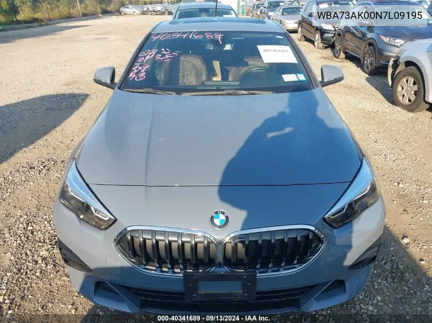 2022 BMW 228 Gran Coupe I xDrive VIN: WBA73AK00N7L09195 Lot: 40341689