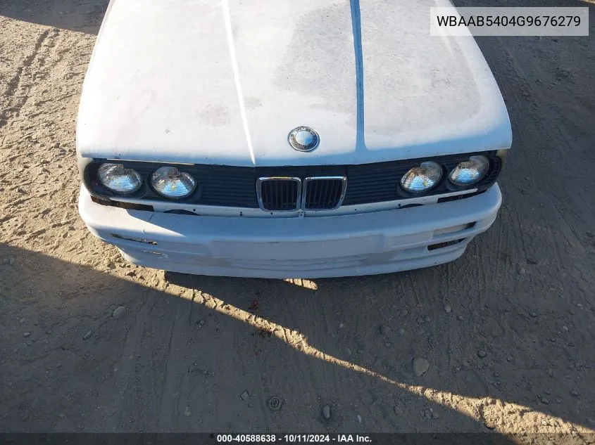 1986 BMW 325 E VIN: WBAAB5404G9676279 Lot: 40588638