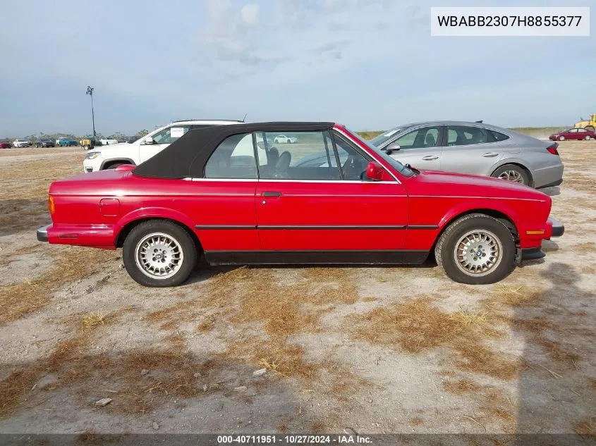 1987 BMW 325 I Automatic VIN: WBABB2307H8855377 Lot: 40711951