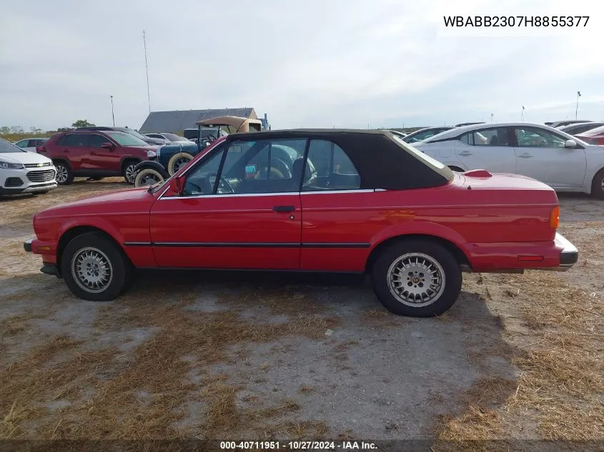 1987 BMW 325 I Automatic VIN: WBABB2307H8855377 Lot: 40711951