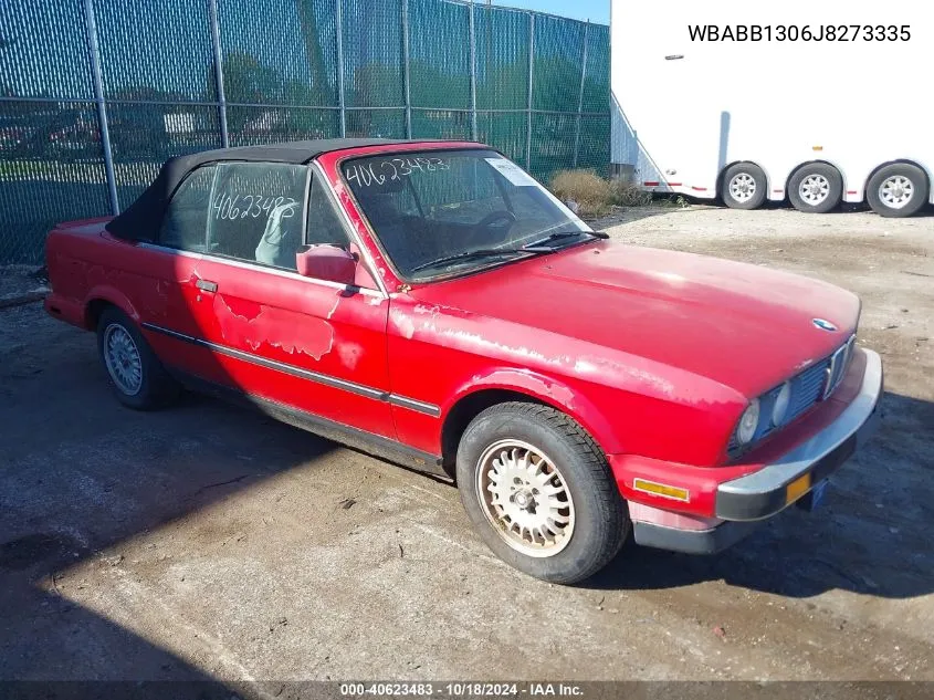 1988 BMW 325 I VIN: WBABB1306J8273335 Lot: 40623483