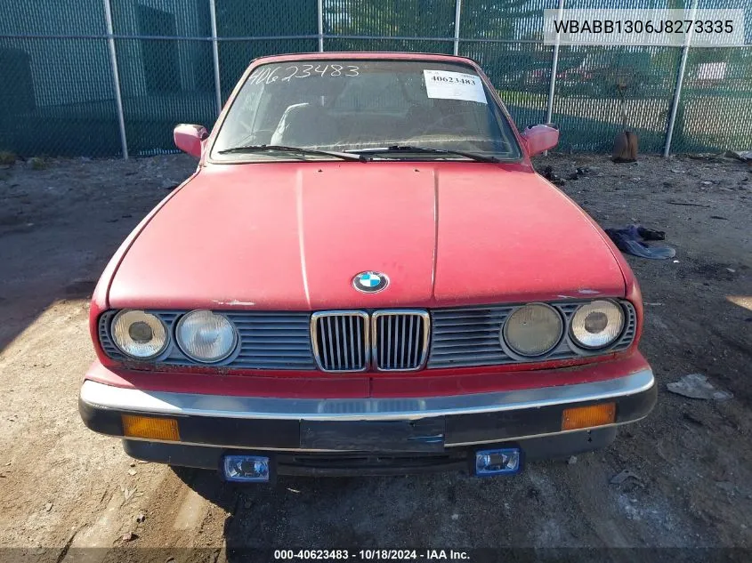 1988 BMW 325 I VIN: WBABB1306J8273335 Lot: 40623483