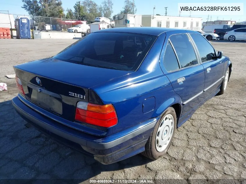 1994 BMW 318 I Automatic VIN: WBACA6328RFK61295 Lot: 40859362