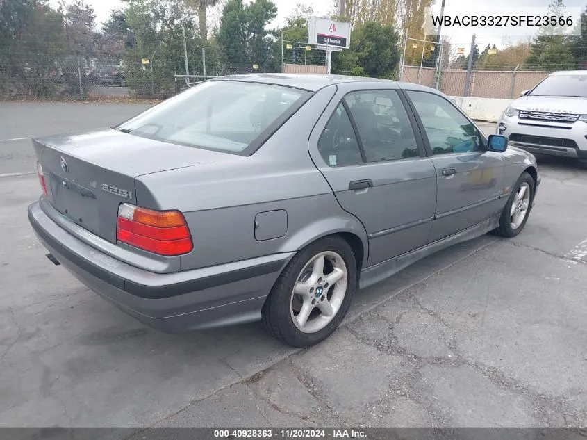 1995 BMW 325 I VIN: WBACB3327SFE23566 Lot: 40928363