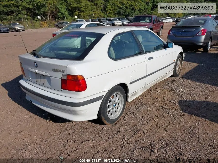 1997 BMW 318Ti VIN: WBACG7327VAS99399 Lot: 40177937