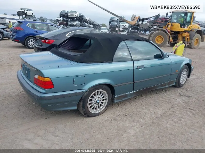 1997 BMW 328Ic VIN: WBABK832XVEY86690 Lot: 40328995