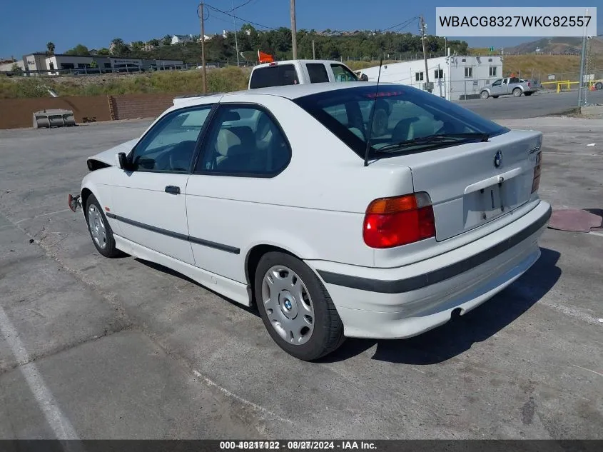 1998 BMW 318Ti VIN: WBACG8327WKC82557 Lot: 40217122