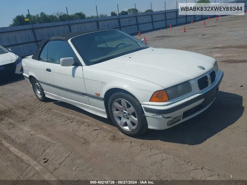 1998 BMW 328Ic VIN: WBABK832XWEY88344 Lot: 40218726