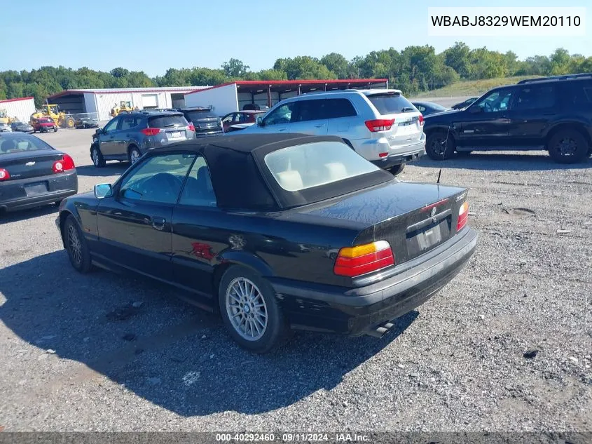 1998 BMW 323Ic Ic Automatic VIN: WBABJ8329WEM20110 Lot: 40292460