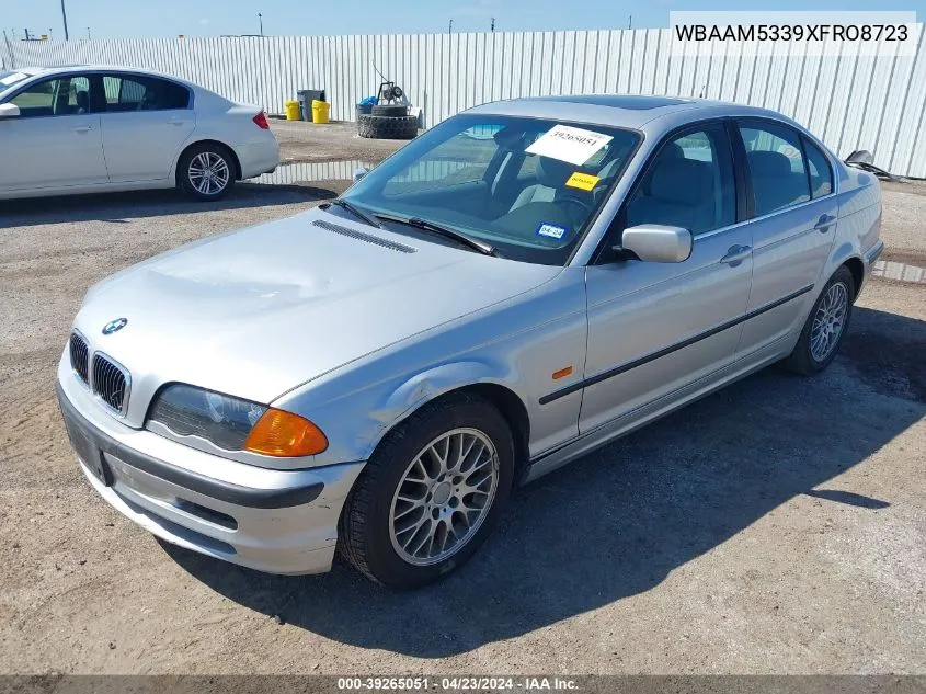 1999 BMW 328I VIN: WBAAM5339XFRO8723 Lot: 39265051