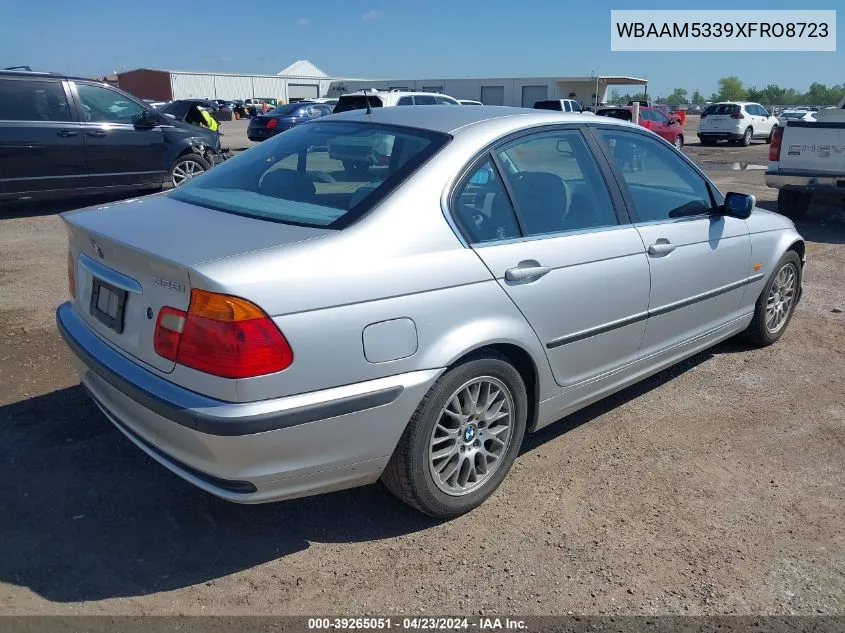 1999 BMW 328I VIN: WBAAM5339XFRO8723 Lot: 39265051