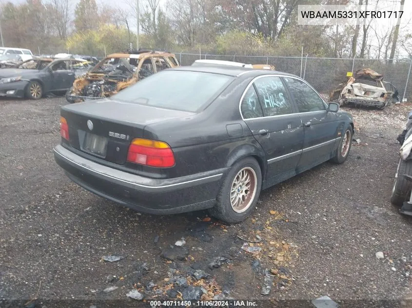 1999 BMW 328I VIN: WBAAM5331XFR01717 Lot: 40711450