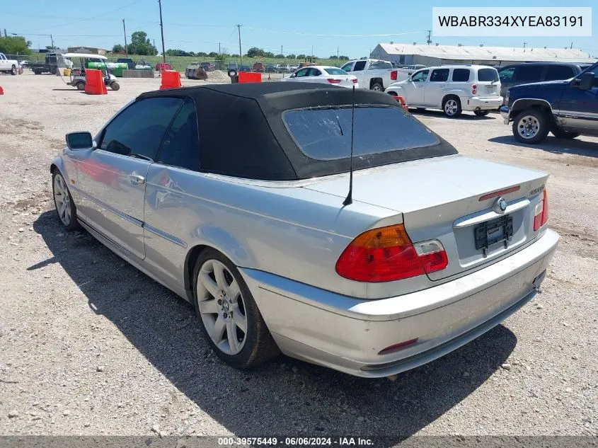 WBABR334XYEA83191 2000 BMW 323Ci