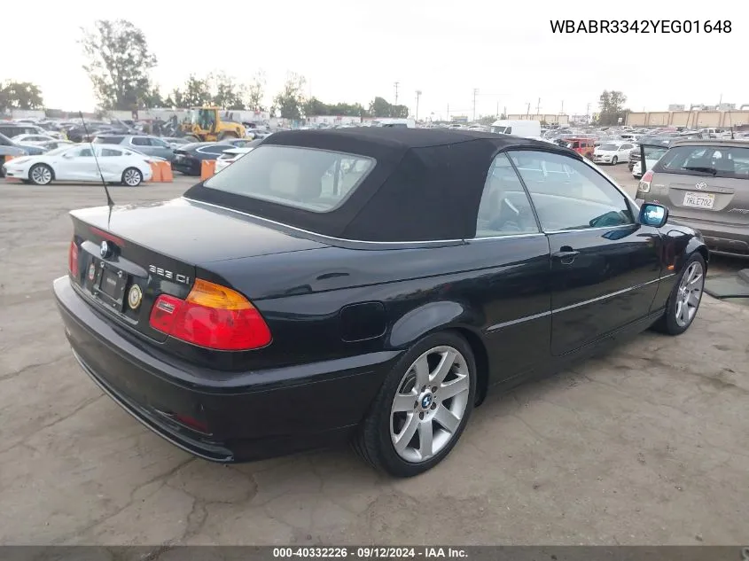 WBABR3342YEG01648 2000 BMW 323 Ci