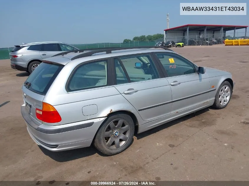 WBAAW33431ET43034 2001 BMW 325I