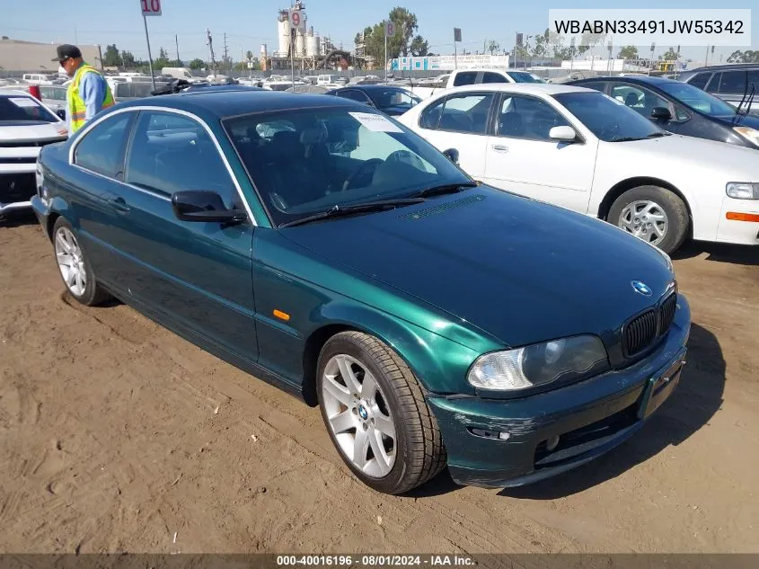 WBABN33491JW55342 2001 BMW 325Ci