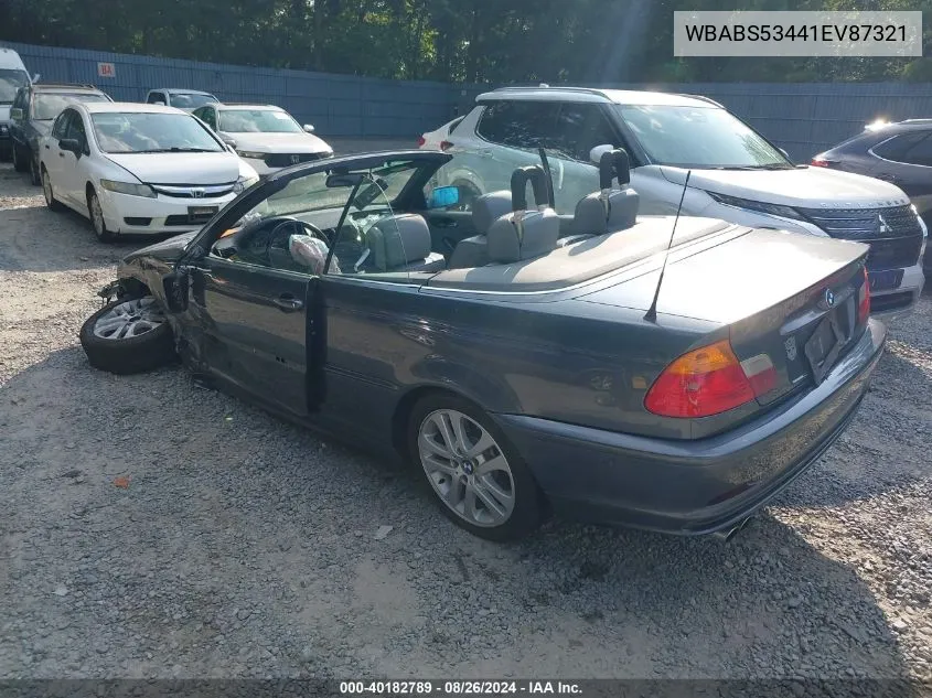 2001 BMW 330Ci VIN: WBABS53441EV87321 Lot: 40182789