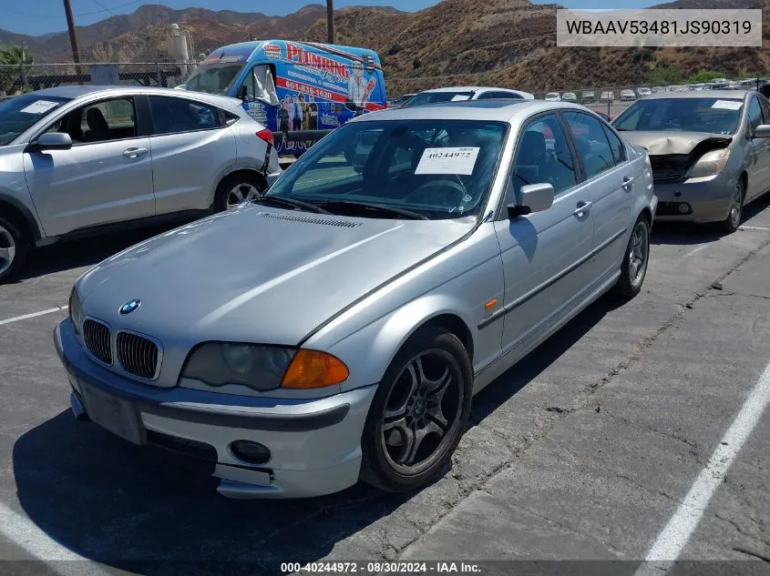 2001 BMW 330I VIN: WBAAV53481JS90319 Lot: 40244972